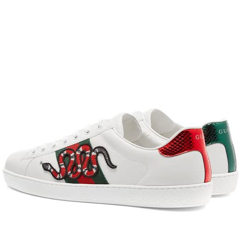 white gucci ace sneakers|gucci sneakers snake black.